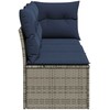 | Sodo sofa | su pagalve Pilka 172 x 62 x 69 cm Poli ratanas