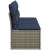 | Sodo sofa | su pagalve Pilka 165 x 62 x 69 cm Poli ratanas
