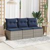 | Sodo sofa | su pagalve Pilka 165 x 62 x 69 cm Poli ratanas
