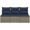 | Sodo sofa | su pagalve Pilka 165 x 62 x 69 cm Poli ratanas