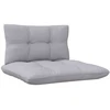 Trivietė sodo sofa su pilkomis pagalvėlėmis, pušies masyvas