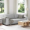 Trivietė sofa, debesų pilka, 220x77x82 cm, audinys
