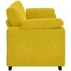 Trivietė sofa, geltona, 220x77x82 cm, aksomas