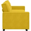 Trivietė sofa, geltona, 220x78x84 cm, aksomas