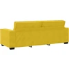 Trivietė sofa, geltona, 220x78x84 cm, aksomas