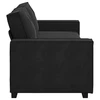 Trivietė sofa, juoda, 220x78x84 cm, aksominė