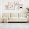 Trivietė sofa, kreminės spalvos, 210cm, aksomas