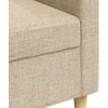 Trivietė sofa, kreminės spalvos, 210cm, audinys