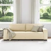 Trivietė sofa, kreminės spalvos, 220x77x82 cm, audinys