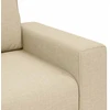 Trivietė sofa, kreminės spalvos, 220x77x82 cm, audinys