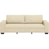 Trivietė sofa, kreminės spalvos, 220x77x82 cm, audinys