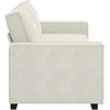 Trivietė sofa, kreminės spalvos, 220x78x84 cm, aksomas