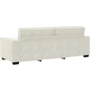 Trivietė sofa, kreminės spalvos, 220x78x84 cm, aksomas