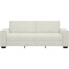 Trivietė sofa, kreminės spalvos, 220x78x84 cm, aksomas