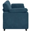 Trivietė sofa, mėlyna, 220x77x82 cm, aksomas