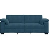 Trivietė sofa, mėlyna, 220x77x82 cm, aksomas