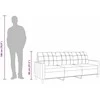 Trivietė sofa, raudonojo vyno spalvos, 180cm, audinys