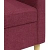 Trivietė sofa, raudonojo vyno spalvos, 180cm, audinys