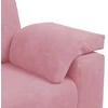 Trivietė sofa, rožinė, 220x77x82 cm, aksomas