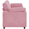 Trivietė sofa, rožinė, 220x77x82 cm, aksomas