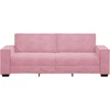 Trivietė sofa, rožinė, 220x78x84 cm, aksomas
