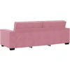 Trivietė sofa, rožinė, 220x78x84 cm, aksomas