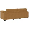 Trivietė sofa, ruda, 220x77x82 cm, aksominė