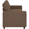 Trivietė sofa, ruda, 220x77x82 cm, audinys