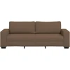 Trivietė sofa, ruda, 220x77x82 cm, audinys