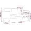 Trivietė sofa, ruda, audinys