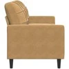 Trivietė sofa, rudos spalvos, 180cm, aksomas