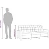 Trivietė sofa, rudos spalvos, 210cm, audinys