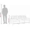 Trivietė sofa, rudos spalvos, 210cm, audinys