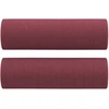Trivietė sofa su pagalvėlėmis, raudonojo vyno, 180cm, audinys