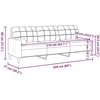 Trivietė sofa su pagalvėlėmis, šviesiai geltona, 210cm, audinys