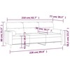 Trivietė sofa su pagalvėmis, tamsiai pilka, 210cm, audinys