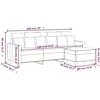 Trivietė sofa su pakoja, rudos spalvos, 180cm, audinys