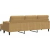 Trivietė sofa su pakoja, rudos spalvos, 210cm, aksomas