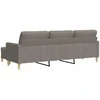 Trivietė sofa su pakoja, taupe spalvos, 210cm, audinys
