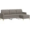 Trivietė sofa su pakoja, taupe spalvos, 210cm, audinys