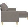 Trivietė sofa su pakoja, taupe spalvos, 210cm, audinys