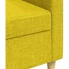 Trivietė sofa, šviesiai geltonos spalvos, 180cm, audinys