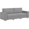Trivietė sofa, šviesiai pilka, 220x78x84 cm, audinys