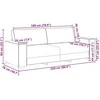 Trivietė sofa, šviesiai pilka, 220x78x84 cm, audinys
