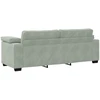 Trivietė sofa, šviesiai pilka, 220x77x82 cm, aksomas