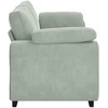 Trivietė sofa, šviesiai pilka, 220x77x82 cm, aksomas