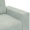Trivietė sofa, šviesiai pilka, 220x78x80 cm, aksomas