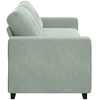 Trivietė sofa, šviesiai pilka, 220x78x80 cm, aksomas