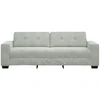 Trivietė sofa, šviesiai pilka, 220x78x80 cm, aksomas