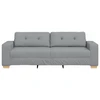 Trivietė sofa, šviesiai pilka, 220x78x80 cm, audinys